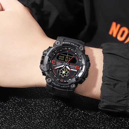 Наручний годинник чоловічий 1818 Black-Red. Skmei acs0030568 - фото 3