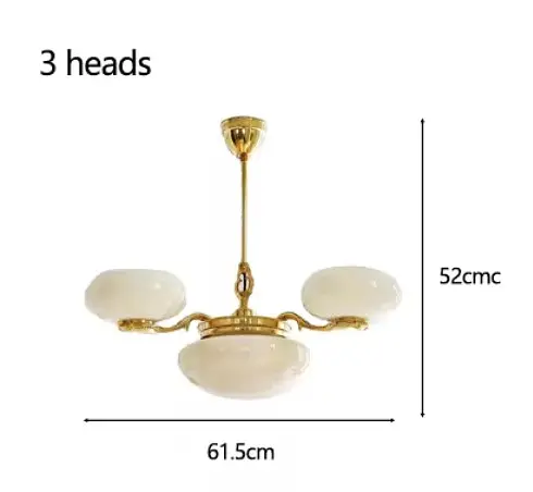 Светодиодная люстра Пион 5020 (Золотая) на 3+1 плафон - фото 5