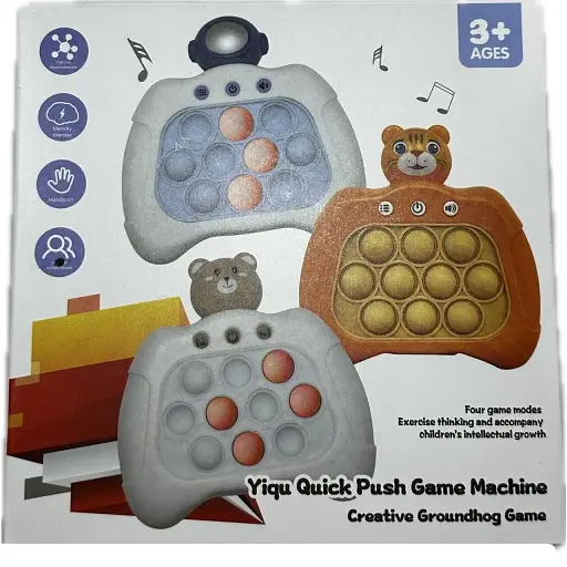 Электронная игрушка Quick Push Pop It с 4 режимами игры голубая - фото 2