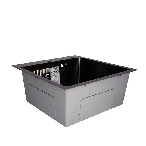 Кухонная мойка Lidz H5050B 3.0/0.8 мм Brush Black (LDH5050BPVD3008), Черный - фото 3