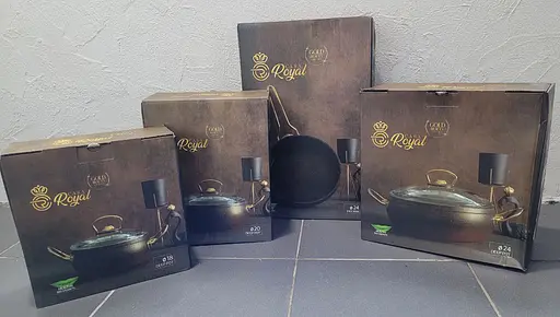 Універсальний Набір каструль Casa Royal Gold Beaty G-UKR2020 із покриттям Granit Чорний - фото 9