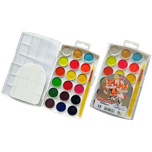 Набір акварельних фарб Rudix 32 кольори з пензлем - фото 2