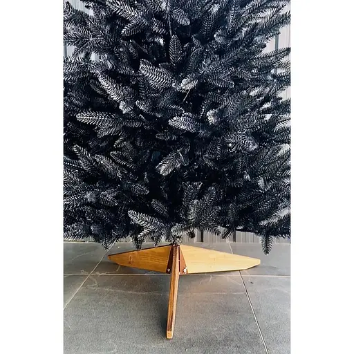 Ялинка штучна Hvoya Super Classic 180 см лита з дерев’яною підставкою чорна - фото 4