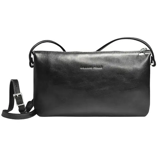 Женский клатч Grande Pelle с ремешком через плече черный acs0032215 - фото 1