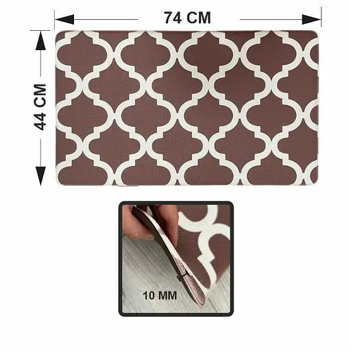 Килимки кухонні набір Lovely Svi з 2 шт: 44x74 x1 см та 44 x74 x1см Коричневий - фото 2