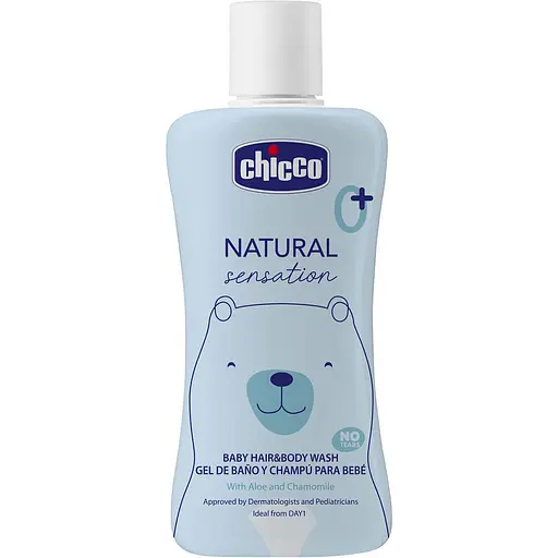 Гель-шампунь Chicco Natural Sensation Baby Hair & Body Wash Без сліз з алое та ромашкою 200 мл (11530.00)
