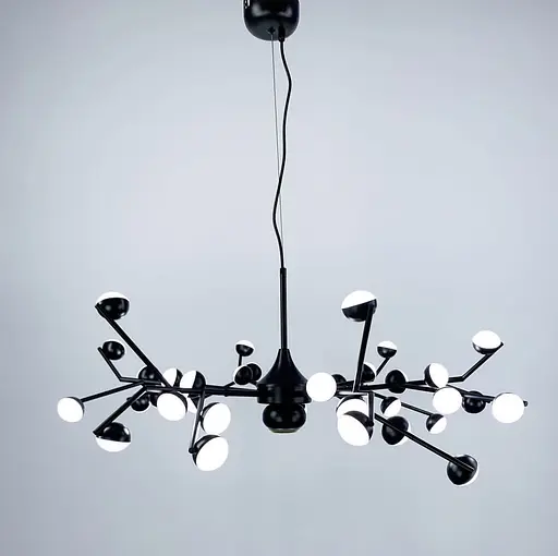 Светильник-молекула в черном цвете со встроенными светодиодами Line.F Количество ламп 36 - фото 2