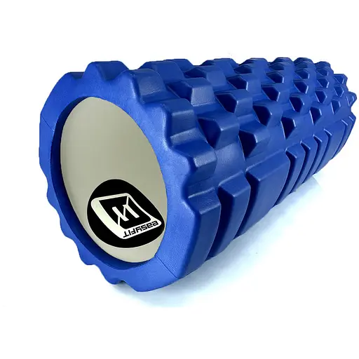 Масажний ролик EasyFit Grid Roller 33 см v.1.1 Синій (EF-2020-BL) - фото 1