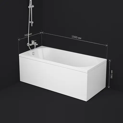 Ванна акриловая AM.PM X-Joy 150x70 см белый W94A-150-070W-A1 Белый - фото 6