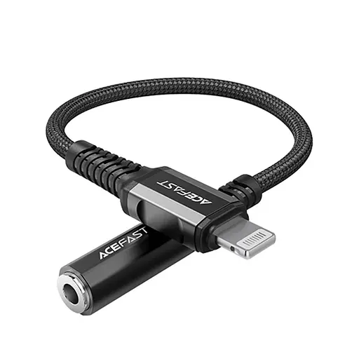 Кабель Acefast C1-05 Lightning to 3.5 мм 0.18m черный - фото 4