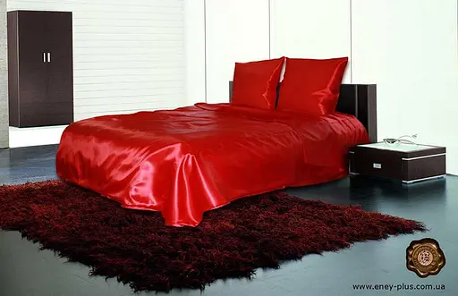 Наволочка червона 50х70 см атлас