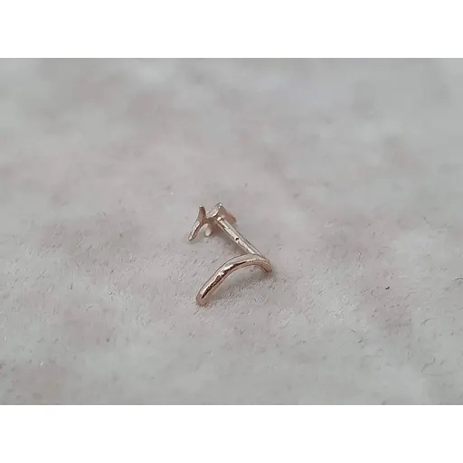 Золотая серьга-пирсинг в нос Dear. 1013 - фото 2