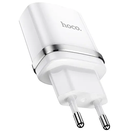Сетевое зарядное устройство Hoco N1, 12W 2.4 A с USB-разъемом и кабелем Type-C в комплекте белый - фото 3