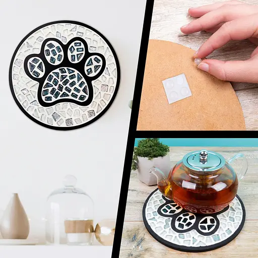 Набір для творчості скляна мозаїка Чорна лапа Mosaaro MA2031, 2 рівень - фото 4