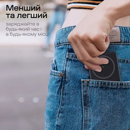 Повербанк 5000mAh Choetech B709 Black PD3.0 бездротова магнітна зарядка (43-00148) - фото 11