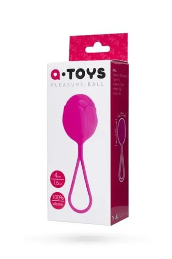 Вагінальні кульки A-Toys Pleasure Ball, 10.5 см, рожевий - фото 3