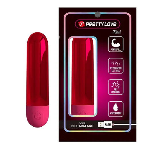 Вібратор для клітора Pretty Love Kiwi 8 см червоний - фото 2