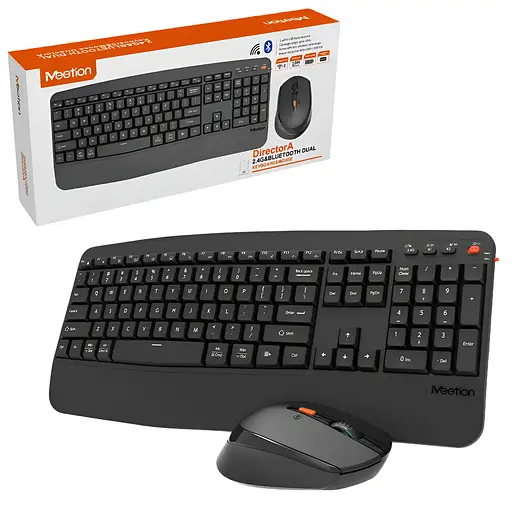 Беспроводная клавиатура с мышкой MEETION DirectorA 2.4G+Bluetooth черная - фото 2