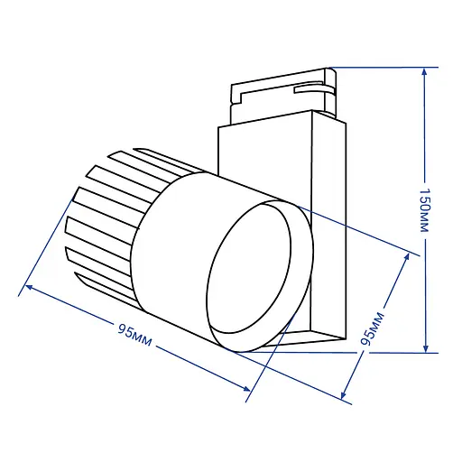 Светодиодный трековый светильник Feron AL105 40Вт 4000K черный - фото 2