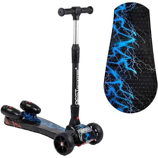 Самокат дитячий Best Scooter 60х82х64 см Чорно-синій 000231566