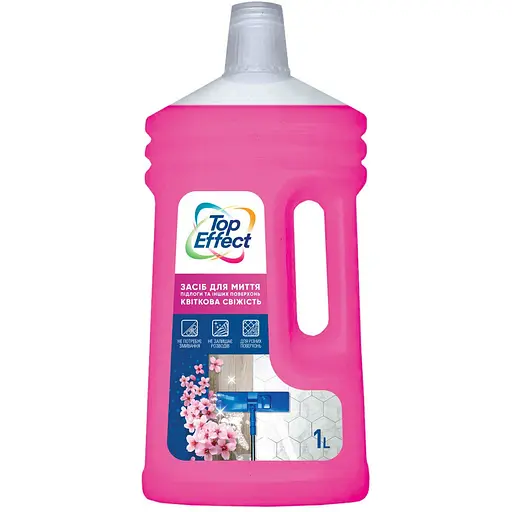  Засіб для миття підлоги та інших поверхонь універсальний TopEffect Квіткова свіжість  1 л 
