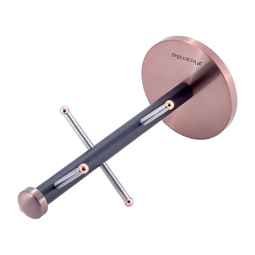 Стойка для чашек подставка сушилка для кружек на 6 чашек из нержавеющей стали H 34 cm, Kamille Черный 86859 - фото 4