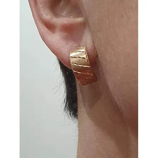 Золоті сережки Родинні коштовності з алмазною гранню. 130706М-1 - фото 2