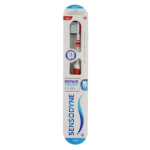 Зубная щетка Sensodyne Восстановление и Защита мягкая красная - фото 1