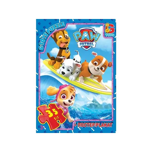 Пазлы G-Toys Paw Patrol, 35 элементов, PW0817