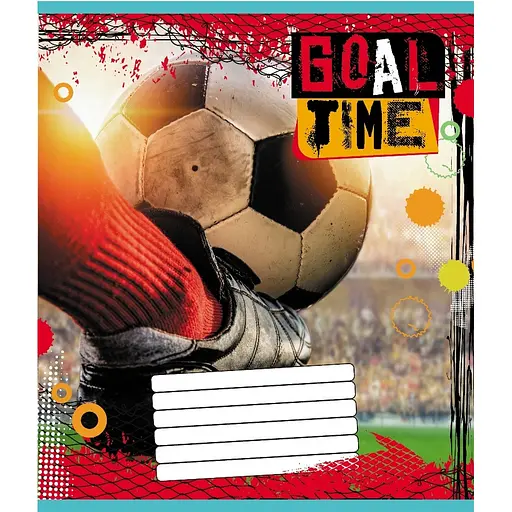 Тетрадь ученическая "Мяч" Leader 012-510027C-3 в косую линию, 12 листов - фото 1