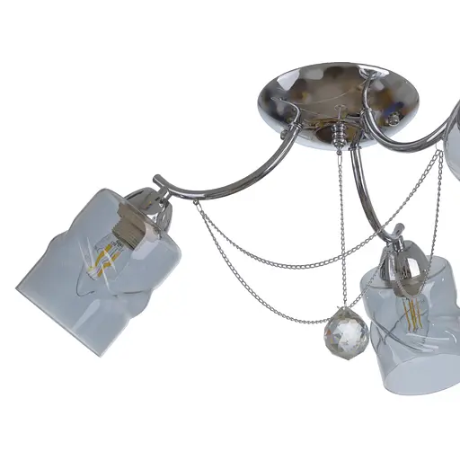 Люстра стельова Brille E27 60W CH (LK-690C/3) - фото 4