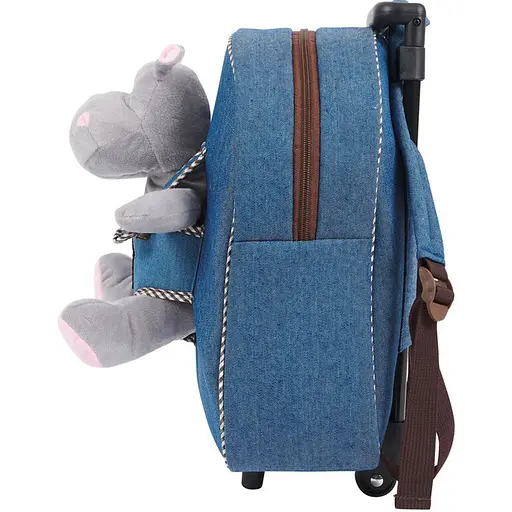 Рюкзак на колесах Perletti Toys Holly Hippo джинсовий (P13074) - фото 3