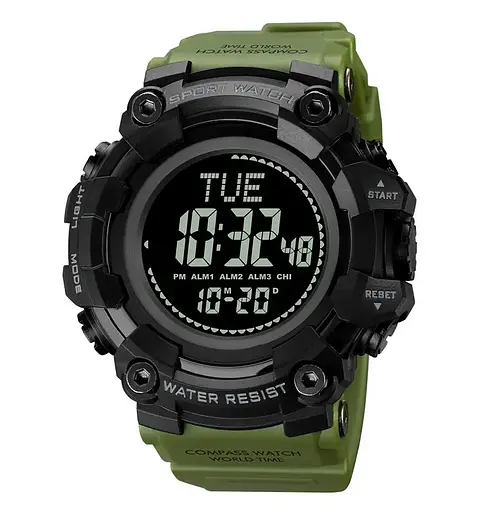 Чоловічий спортивний годинник Skmei 2037 з компасом (Зелений)