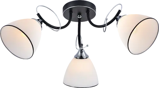 Люстра декоративна V XA1226/3 Black+Chrome на 3 плафони