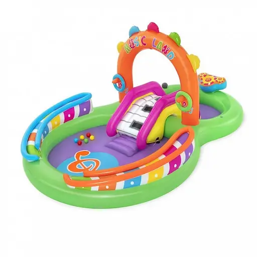 Дитячий надувний ігровий центр "Музика" BW 53117 з гіркою - фото 9
