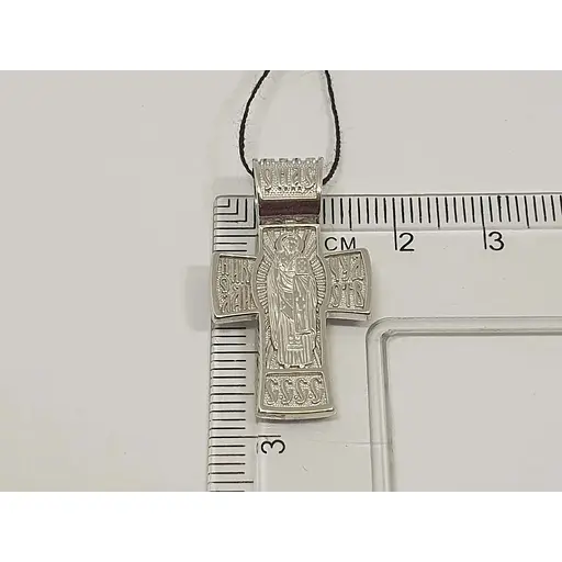 Серебряный крест Харьковская ювелирная фабрика Распятие Христа и Николай Чудотворец. 3533-Р - фото 4