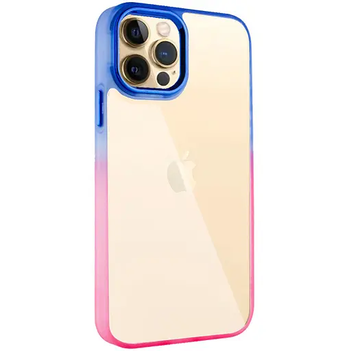 Чохол Epik TPU+PC Fresh sip series для Apple iPhone 12 Pro/12, 6.1 Рожевий/Синій - фото 1