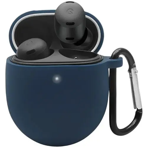 Чохол-накладка DK Silicone Candy Friendly з карабіном для Google Pixel Buds Pro (dark blue)