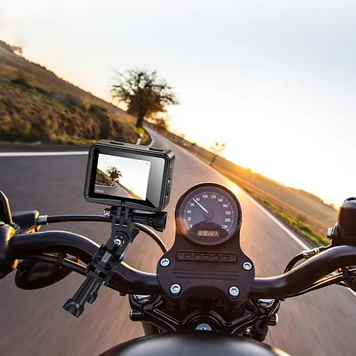 Экшн-камера Hoco DV103 Dual color screen sports camera Black - фото 7