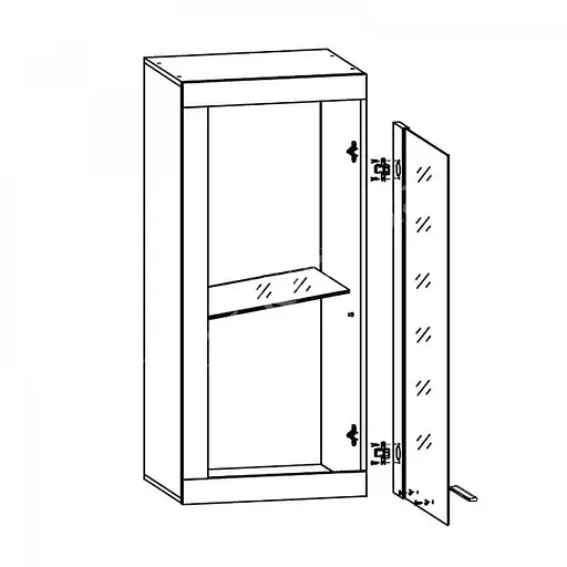 Модульна стінка для вітальні ВМК (БРВ) Барселона Дуб сонома + Німфея альба (GRB-1900) - фото 6