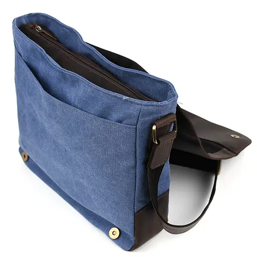 Кожаная мужская сумка через плечо TARWA 30х32х7,5 см nsa0001246 - фото 4