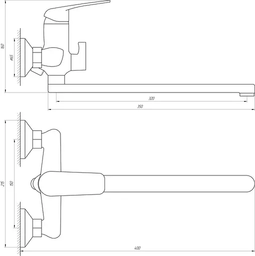 Смеситель для ванны Globus Lux Koln GLK-208 Хром - фото 3