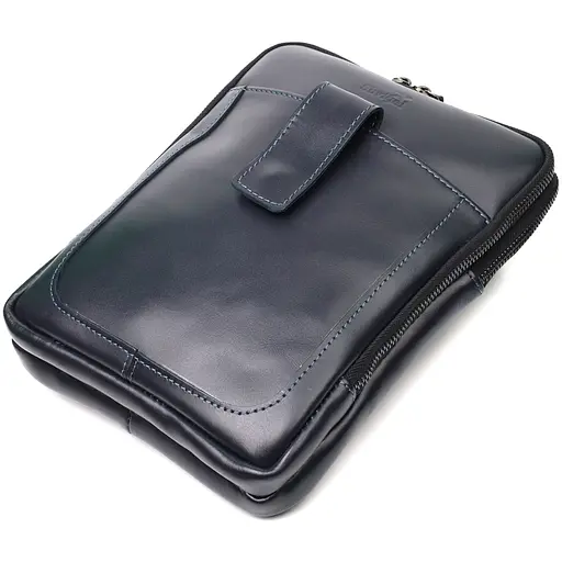 Стильна чоловіча сумка через плече із натуральної шкіри SHVIGEL 20х26,5х4,5 см sum0027403 - фото 3