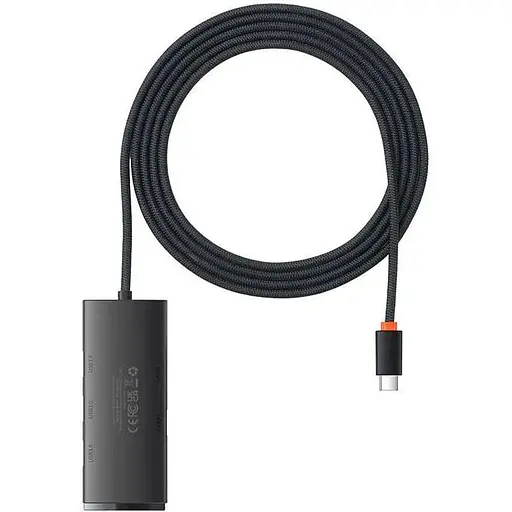 Хаб конвертер Baseus Lite Series Type-C to 4xUsb 3.0 2 метра WKQX030501 - фото 1
