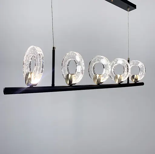 Стильная удлиненная люстра в черном каркасе Line.F G 068/5L - фото 11