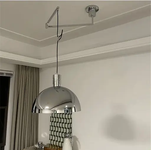 Стильна хромована люстра Line.F J 205-350 - фото 2