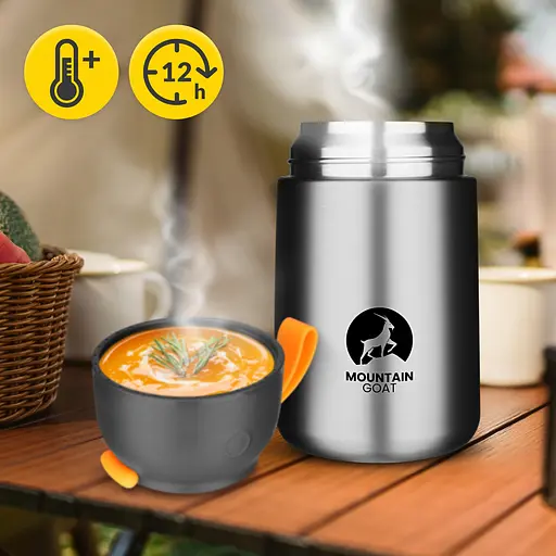 Термос для еды Mountain Goat 0.72 л с ложкой Silver (P-5905973406970) - фото 3