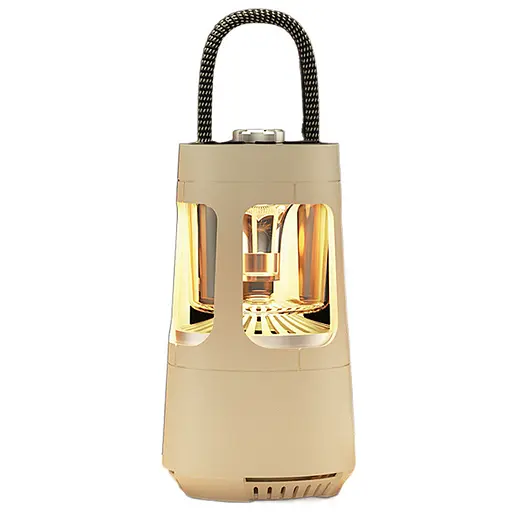Кемпінговий ліхтар акумуляторний QD08 2in1 + Bluetooth колонка Biege