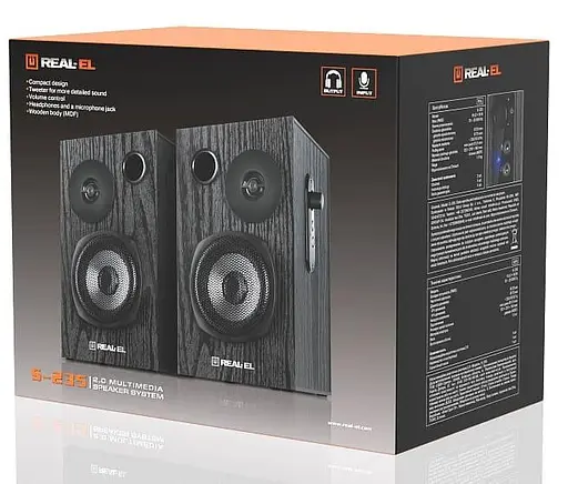 Акустична система Real-EL 2.0 S-235 Black (EL121200010) - фото 8