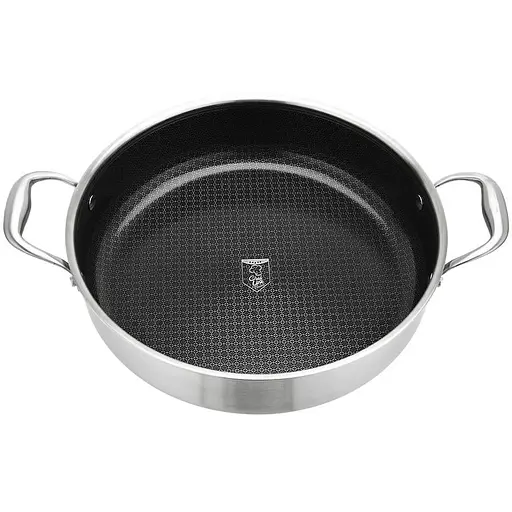 Каструля низька з нержавіючої сталі зі скляною кришкою Heinner Titanium3 4.8 л (HR-MRK-30C) - фото 3